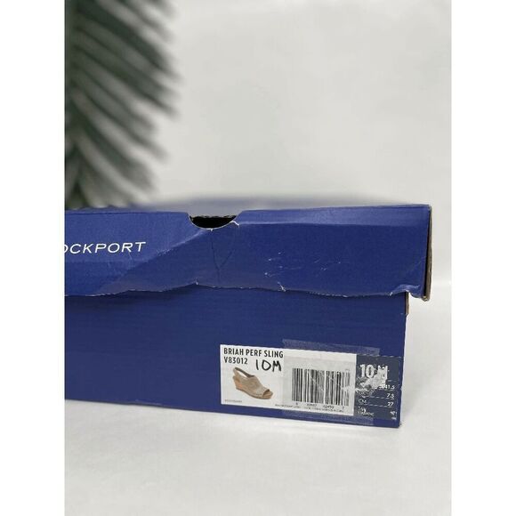 Rockport Women's Briah Perf Sling Wedge Sandals - Beige 10M - Picture 6 of 13